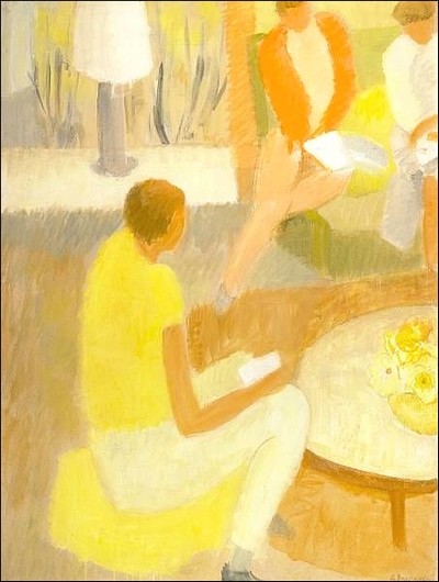 Three Figures in an Interior